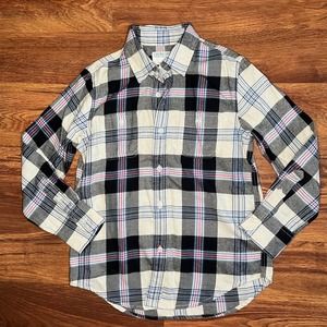 Crewcuts Plaid Button Down Flannel Shirt Youth Boy Size 6/7
